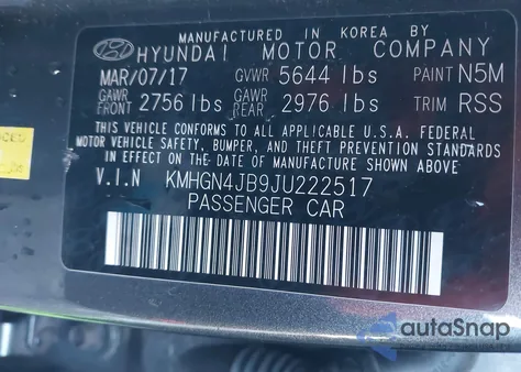 2018 Genesis G80 3.3T Sport from USA, damaged, VIN KMHGN4JB9JU222517